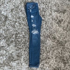 Garage Medium washed ripped Skinny jeans